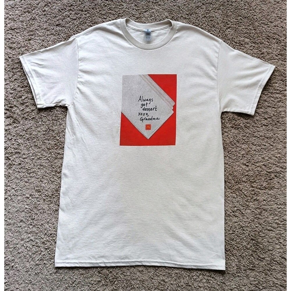 McDonald's White and Red Short Sleeve Tee